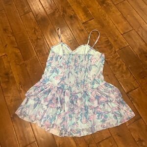 wild fable Pastel Floral Mini Dress in Mint, Pink, Blue